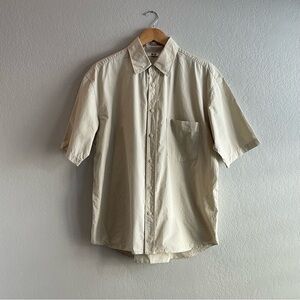 Uniqlo Light Butter Yellow and Gray Casual Button Down Shirt